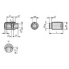 Kipp Adaptor Bushing, D1=M16, D=6, Stainless Steel, (Qty. 1), K0724.106161
