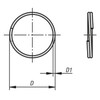 Kipp Pin Retaining Key Ring, D=19 mm, Stainless Steel, (10/Pkg.), K0367.19