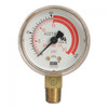 Western Enterprises Regulator Gauge, Brass, 1/8 in NPT, Lower Port, 1/EA #G-15-F60W