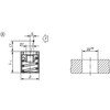 Kipp Lateral Spring Plungers, Spring Force, w/o Thrust Pin or Seal, Style A, D=10, D2=10, L1=4, F=20, Aluminum, (Qty. 1), K0370.31054