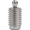 Kipp Lateral Spring Plungers, Spring Force, M12, L=11.5, w/Threaded Sleeve, w/o Seal, Steel, (Qty. 1), K0371.1020X12