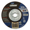 Norton Gemini RightCut Depressed Center Wheel, Aluminum Oxide, 4-1/2 in x 3/32 in x 5/8 -11, 24 Grit, 1/EA #66252842027