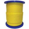 Orion Ropeworks Monofilament Twisted Poly Ropes, 3,477 lb Cap., 600 ft, Polypropylene, Yellow, 1/EA #350160-00600-R0285