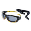 Sellstrom XPS530 Sealed Series Protective Eyewear Safety Glasses, Smoke Lens, Polycarbonate, Yellow/Black Frame, 1/EA #S70001