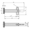 Kipp Locking Pin w/Flat Head and w/Folding Latch, D1=6, L=25, Steel, (Qty. 1), K0776.06025