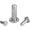 Kipp Locking Pin w/Flat Head and w/Axial Lock, D1=6, L=10, Steel, (10/Pkg.), K0772.1206010