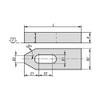 Kipp Clamp Strap, Flat, DIN 6314, L=50, B2=20, A=10, Carbon Steel, (Qty. 1), K1516.06