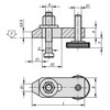 Kipp Clamp Strap w/Screw, M20X160, G=22, Carbon Steel, (Qty. 1), K0003.2020