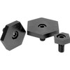 Kipp Chock Clamp, Hexagon, D=M12, Style A Mild, Steel, Black Oxidized Finish, (Qty. 1), K0023.11