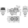 Kipp Cam Screw w/Clamping Element and Riser, B=12, Steel, Tempered, Black Oxidized Finish, (Qty. 1), K0028.12