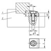 Kipp Chock Clamp, Style A, w/Knife Edge, D=M02.5X8, Steel, (Qty. 1), K0030.110