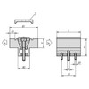 Kipp Wedge Clamps w/ Machining Allowance, D=M06, L=23.9, Aluminum Anodised, Black Oxidized, (Qty. 1), K0038.06