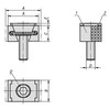 Kipp Wedge Clamps Narrow, Smooth, B=40, Carbon Steel, Black Hardened, (Qty. 1), K0039.1116