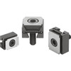 Kipp Wedge Clamp Wide, Serrated, B=48, Carbon Steel, Black Hardened, (Qty. 1), K0039.2212