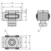 Kipp Wedge Clamp w/Machining Allowance, M08X25, For Tapped Hole, Steel, Hardened, (Qty. 1), K0041.08