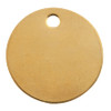 C.H. Hanson Brass Tags, 18 Gauge, 1-1/2 in Diameter, 3/16 in Hole, Round, 100/EA #41857