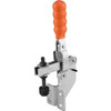 Kipp Toggle Clamp Standard, M06X50, F1=1000, w/Angled Foot & Adjustable Clamping Spindle, Steel, Orange Plastic (Qty. 1), K0062.0200