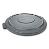 Rubbermaid BRUTE Round Container Lid, for 2643 44-Gallon Waste Containers, 24-1/2 in diameter, Gray, 1/EA #FG264560GRAY