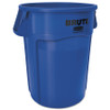 Rubbermaid BRUTE Round Containers without Lid, 32 gal, Heavy-Duty Plastic, Blue, 1/EA #FG263200BLUE