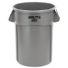 Rubbermaid BRUTE Round Containers without Lid, 44 gal, Heavy-Duty Plastic, Utility Waste, Gray, 1/EA #FG264360GRAY