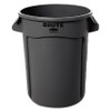 Rubbermaid BRUTE Round Container Without Lid, 55 gal, Heavy-Duty Plastic, Gray, 1/EA #FG265500GRAY