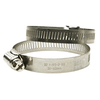 #96 (5-1/2"-6-1/2") (140mm-165mm) Worm Gear Hose Clamps, SAE J1508 Type F - 1/2" Band, 304 Stainless Steel Housing/Band, Nickel Plated Screw (50/Pkg.)