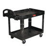 Rubbermaid Utility Cart, 500 lb Load Capacity, 25-7/8 in W x 45-1/4 in D x 33-1/4 in H, Black, 1/EA #FG452088BLA