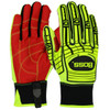 Boss Red PVC Grip Palm and Spandex Back - TPR Impact Protection, Medium, 6 Pairs #120-MP2120/M