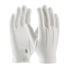 Cabaret 100% Cotton Dress Glove with Raised Stitching on Back - Snap Closure, Large, 12 Pairs #130-150WM/L