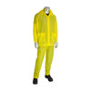 Base10 Value Three-Piece Rainsuit, 0.10 mm, Single Ply PVC, Self Collar, Elastic Pants, Yellow, Large, 1 EA #201-100L