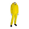 Base35 Premium Three-Piece Rainsuit, 0.35 mm, PVC/Polyester, Hood, Self Collar, Yellow, Medium, 1 EA #201-370M