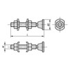 Kipp Clamping Spindle, w/Swivel Foot, M=M05X35, Steel (10/Pkg.), K0102.05035