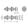 Kipp Clamping Spindle, w/Thrust Pad, M=M04x32, Steel, Neoprene (10/Pkg.), K0103.04032