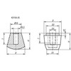 Kipp Thrust Pad, D3=M10, Neoprene w/Steel Insert (10/Pkg.), K0104.10