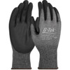 G-Tek PolyKor Seamless Knit PolyKor Blended Glove with Nitrile Coated Foam Grip on Palm & Fingers, Touchscreen Compatible, Gray, Large, 12 Pairs #16-328/L