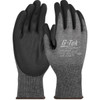 G-Tek PolyKor Seamless Knit PolyKor Blended Glove with Nitrile Coated Foam Grip on Palm & Fingers, Touchscreen Compatible, Gray, Small, 12 Pairs #16-328/S