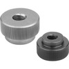 Kipp Knurled Nut w/ Quick Lock Function, D1=20, H=12, Carbon Steel, Black Oxidized (10/Pkg.), K0139.05