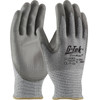 G-Tek PolyKor Seamless Knit PolyKor Blended Glove with Polyurethane Coated Flat Grip on Palm & Fingers, Vend Ready, Gray, Medium, 6 Pairs #16-560V/M