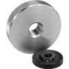 Kipp Knurled Nut, Flat, D=M05, D1=20, H=5, Stainless Steel, Bright, (10/Pkg.), K0144.052