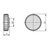 Kipp Knurled Head w/Hexagon Socket, D=M04, D1=13, H=5, Thermoplastic, Black (10/Pkg.), K0680.040