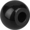 Kipp Ball Knob Extended, Conical, Style M, D=8 mm, D1=25 mm, Black Thermoset (10/Pkg.), K0159.32508