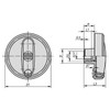 Kipp Handwheels w/o Handles, Size 1, Reamed, Hole w/Slot, Style C, Thermoplastic, D1=80 mm, D2=8H7, B3=2 mm, T=9 mm,  (Qty. 1), K0256.10800802