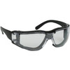 Zenon Z11sm Foam Rimless Safety Glasses with Black Temple, Clear Lens, Foam Padding and Anti-Scratch / Anti-Fog Coating, Black, One Size, 12 Pairs #250-00-F020