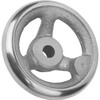 Kipp Handwheels w/o Machine Handle, Reamed Hole, w/Slot, Grey Cast Iron, D1=100 mm, D2=10H7, B3=3, T=11.4 (Qty. 1), K0671.1100X10