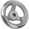 Kipp Handwheels w/o Machine Handle, Reamed Hole, w/Slot, Grey Cast Iron, D1=140 mm, D2=14H7, B3=5, T=16.3 (Qty. 1), K0671.1140X14