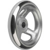 Kipp Handwheels w/o Machine Handle, Reamed Hole, w/Slot, Polished Grey Cast Iron, D1=140 mm, D2=14H7, B3=5, T=16.3 (Qty. 1), K0160.1140X14