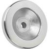 Kipp Handwheel Disc-No Handle, Reamed Hole, w/Slot, Polished Aluminum, D1=140 mm, D2=14H7, B3=5, T=16.3 (Qty. 1), K0161.1140X14