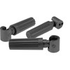 Kipp Safety Cylinder Grip, Automatic Return, Black Oxidized Steel, Thermoplastic, D=M08, L=7.5, L1=82 (Qty. 1), K0265.408