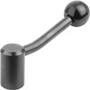 Kipp Tension Lever w/Reamed Hole, 20°, Size 2, 12H7, A=100, Plastic, Steel, (Qty. 1), K0176.112