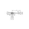 Kipp Tension Lever Flat, Internal Thread, Size 1, M08, A=102, 0°, Stainless Steel, (Qty. 1), K0129.1081
